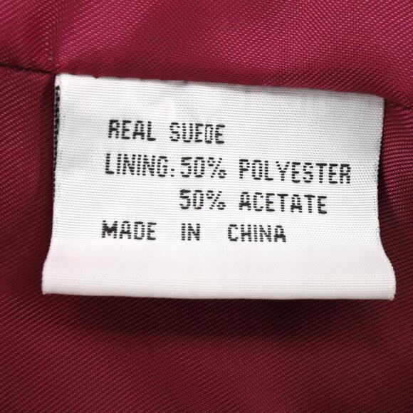 Outer Edge Jacket Womens Large Pink Suede Leather Double Breasted Lined Moto - Picture 10 of 15